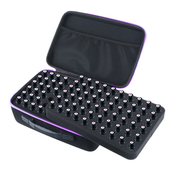 Delicate Essential Oil Storage Bag 120 Girds Storage For 5-10ML Bottles Sturdy Travel Case For Home Travel Presentations
