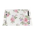 Delicate Floral on Background Table mat can be wiped, dinner mat set