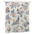 Delicate Floral on Light Background Shower Curtain Shower Curtains for