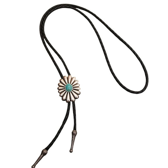 Delicate Flower Bolo Tie Cowboy Necktie Western Bolo Tie for Shirt Sweater