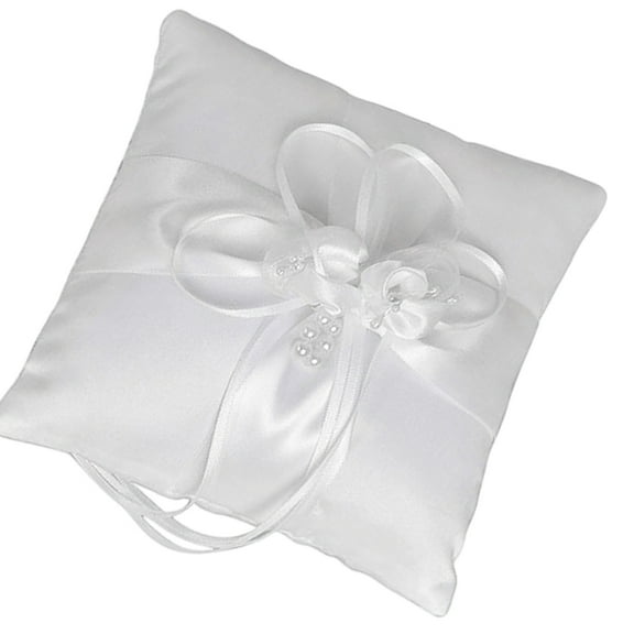 Delicate Flower Lace Rings Pillow With Pearls For Bridal Shower Wedding Rings Holder Accessories for Gift Presentation