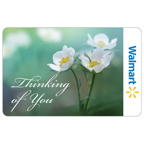 Delicate Flowers Thinking of you Walmart Gift Card