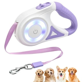 Delicate Grace Retractable Dog Leash, 16 ft, Heavy Duty, LED Flashlight for Dogs up to 110 lb