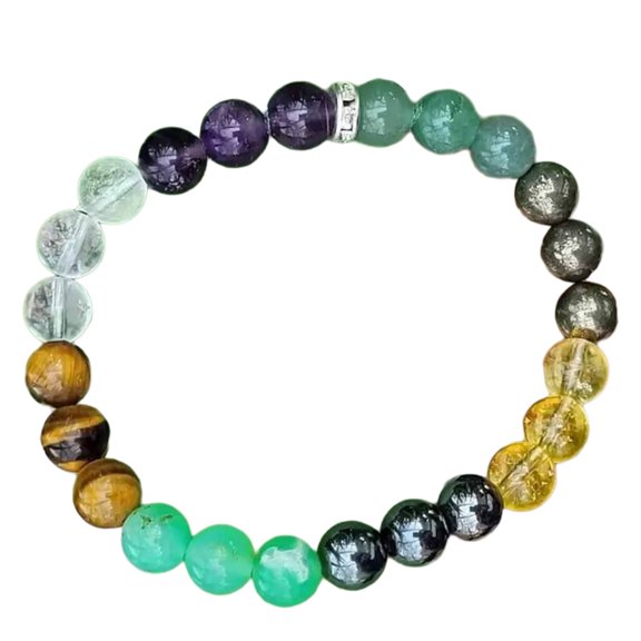 Delicate Green Stone Wealth Beautiful Beaded Bangles Adornment Ethnic Hand String Accessory