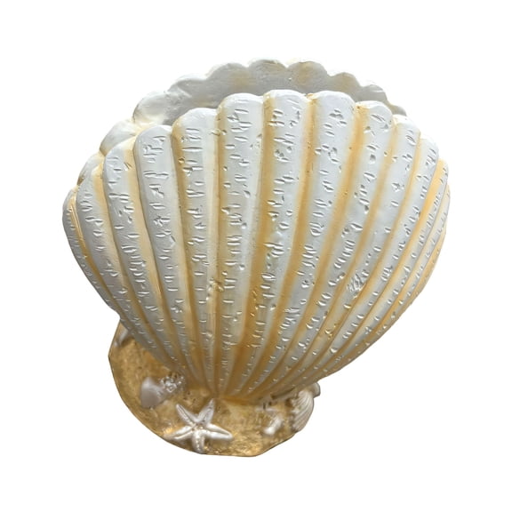 Delicate Handcrafted Shell Shape Resin Pots Planter Perfect For Indoor Plant And Adds A Coastal Touch To Home Decors