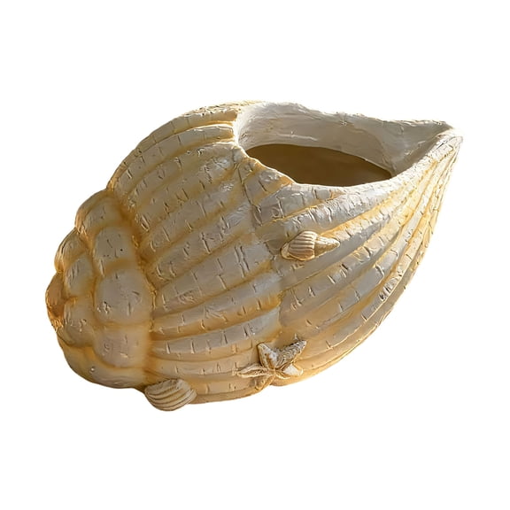 Delicate Handcrafted Shell Shape Resin Pots Planter Perfect For Indoor Plant And Adds A Coastal Touch To Home Decors