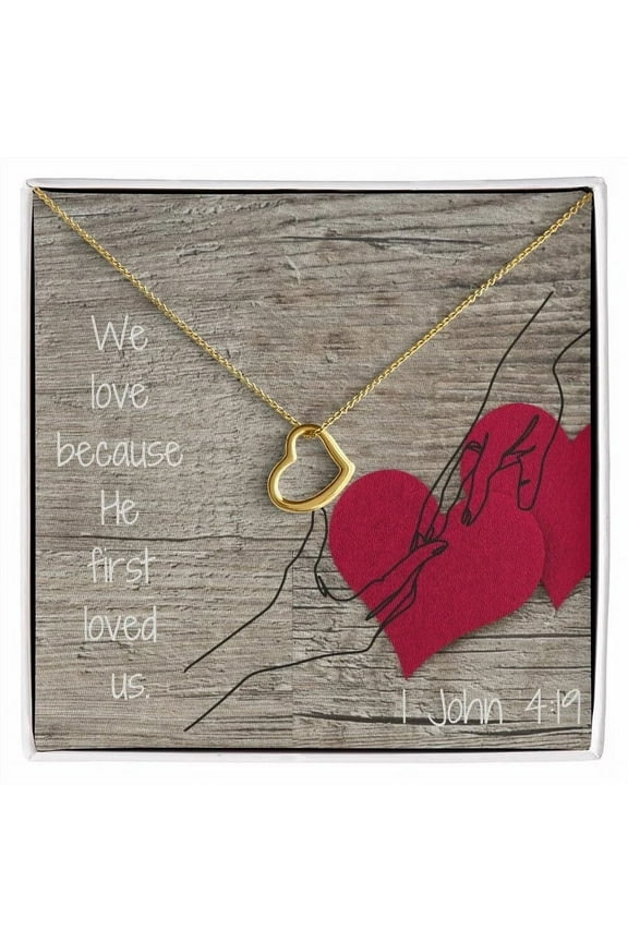 Delicate Heart Necklace | Matthew 5:8 Message Card Necklace | Gift for Soulmate | Anniversary Gift for Her