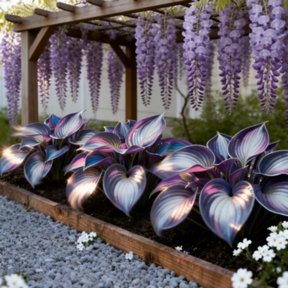 Delicate Hosta—Stunning clump-Forming——Year-Round ornamental appeal—Significantly enhances the beauty of the garden