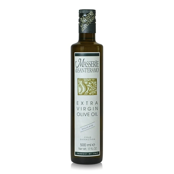 Delicate Italian Extra Virgin Olive Oil Cold Pressed - Light Olive Oil for Cooking and Frying, Imported from Italy - Masserie di Sant'Eramo - 16.9 Fl Oz (Pack 1)