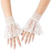 Delicate Lace Embellished Sleeve Extenders Soft Fabric Unisex Versatility For Dress Shirt Styling