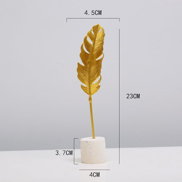 Feather Quill Sculpture-Gold