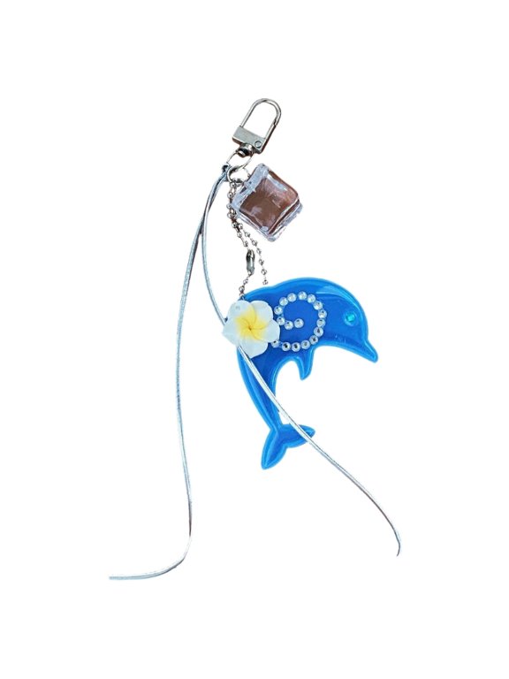 Delicate Marine Styles Handcrafted Keyring Adorned With Waved Design And Beads Suitable For Women And Girls