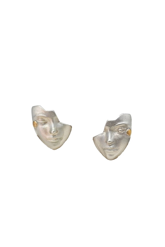 Delicate Mask Face Earrings Alloy Fashion Accessories Party Wedding Ear Studs Suitable for Casual or Formal Occasions