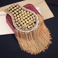 thumbnail image 1 of Delicate Men Women Classical Rivet Long Chain Punk Tassel Epaulette Shoulder Jewelry Brooch Clothing Accessories GOLD STYLE 2, 1 of 7