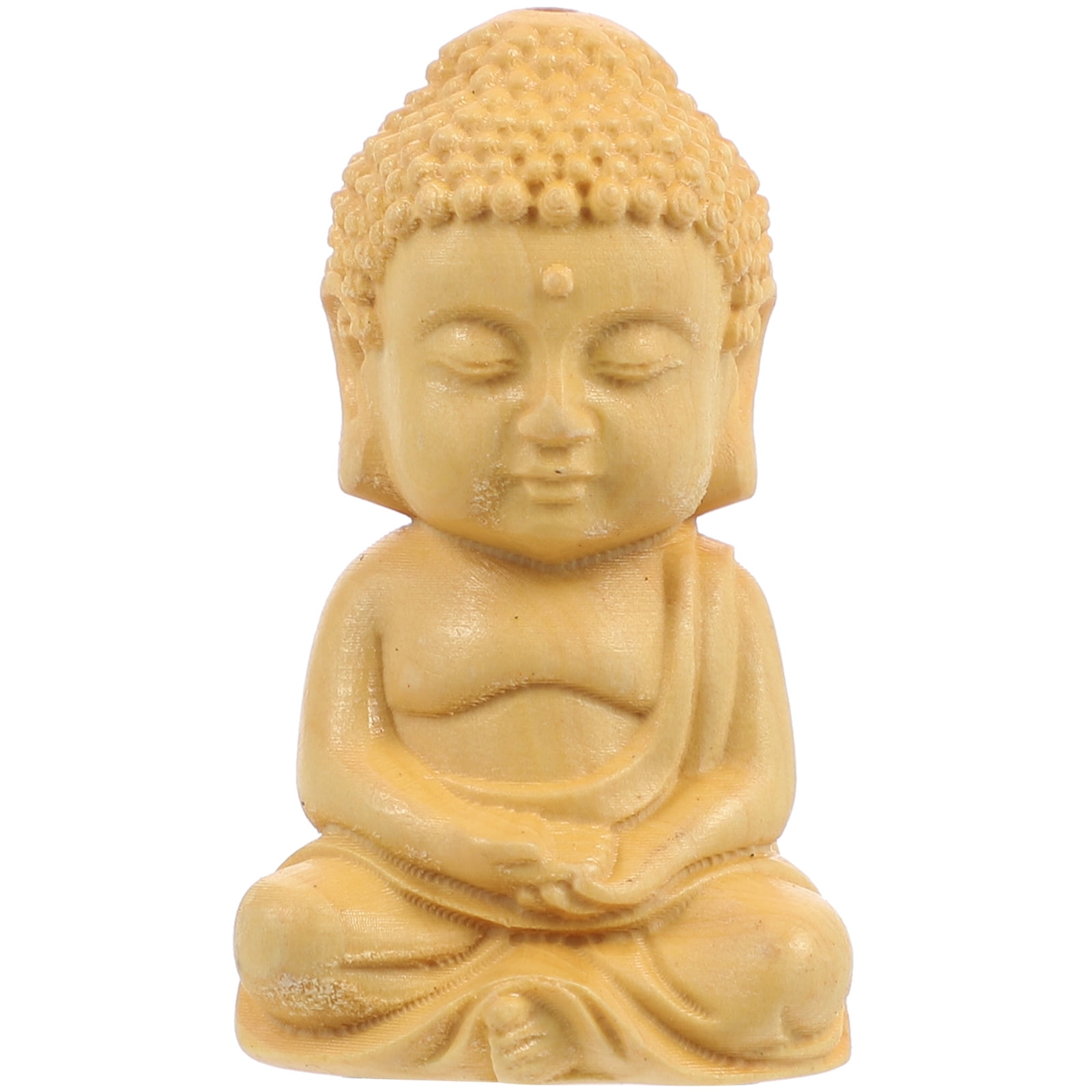 Delicate Miniature Buddha Statue Creative Wood Carving Buddha Figurine
