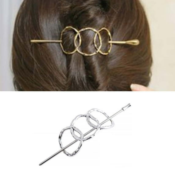 Delicate Openwork Floral Hair Stick, Vintage-Inspired Hair Accessory for Women, Elegant Bridal Hair Jewelry, Gold/Silver Tone Hair Clip