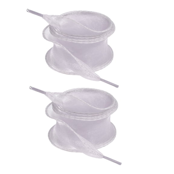 Delicate Organza Shoelaces Sheer Tulle Wide Flat Ribbon Shoe Strings Shoe Accessories For Casual Formal Wear Replacement