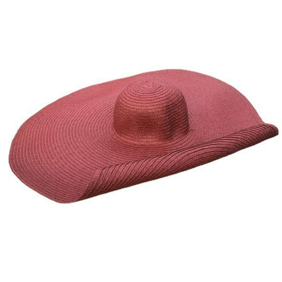 Delicate Oversized Straw Cap Beach Wide Brim Sunshade Hat All-match Surprise Valentine's Day Gift for Girlfriend