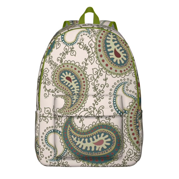 Delicate Paisley Print Boho Backpack for School, Spacious College Bookbag with Laptop Sleeve, Convenient Daypack with Storage, Perfect Gift for Students Women Teens