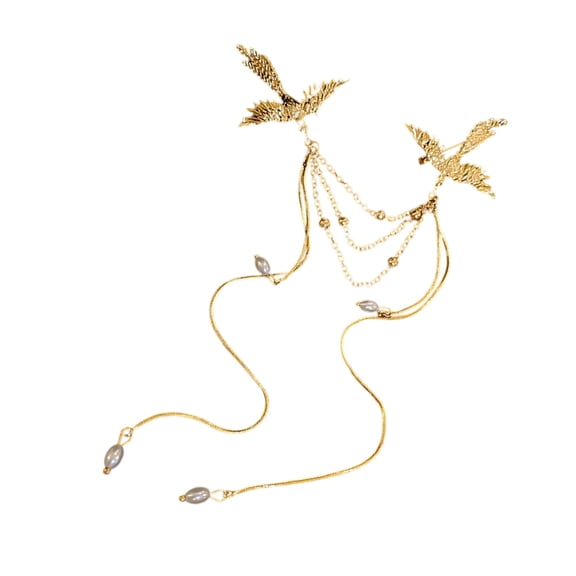 Delicate Phoenixes Brooch Long Fringe Bird Pin Elegant Clothing Jewelry Accessory Anniversary Gift for Women