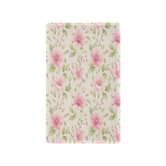 Delicate Pink Blossom Artwork Decorative Wall Plate, Flame Retardant PC Plastic Light Switch & Outlet Cover with Mounting Screws Fits Blank Unused Outlet