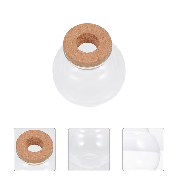 PENIKOKO Mini Desk Fish Tank Micro Landscaping Bottle Transparent Glass 1Pack