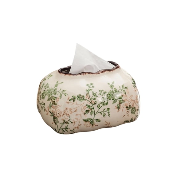Delicate Porcelain Tissue Box Case For Bathroom Shelf Decoration Tissue Box/Fruit Platter/Chopsticks Holder