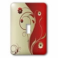 thumbnail image 1 of 3dRose, Delicate Red, and Cream Flowers and Flourishes, single toggle switch, 1 of 2
