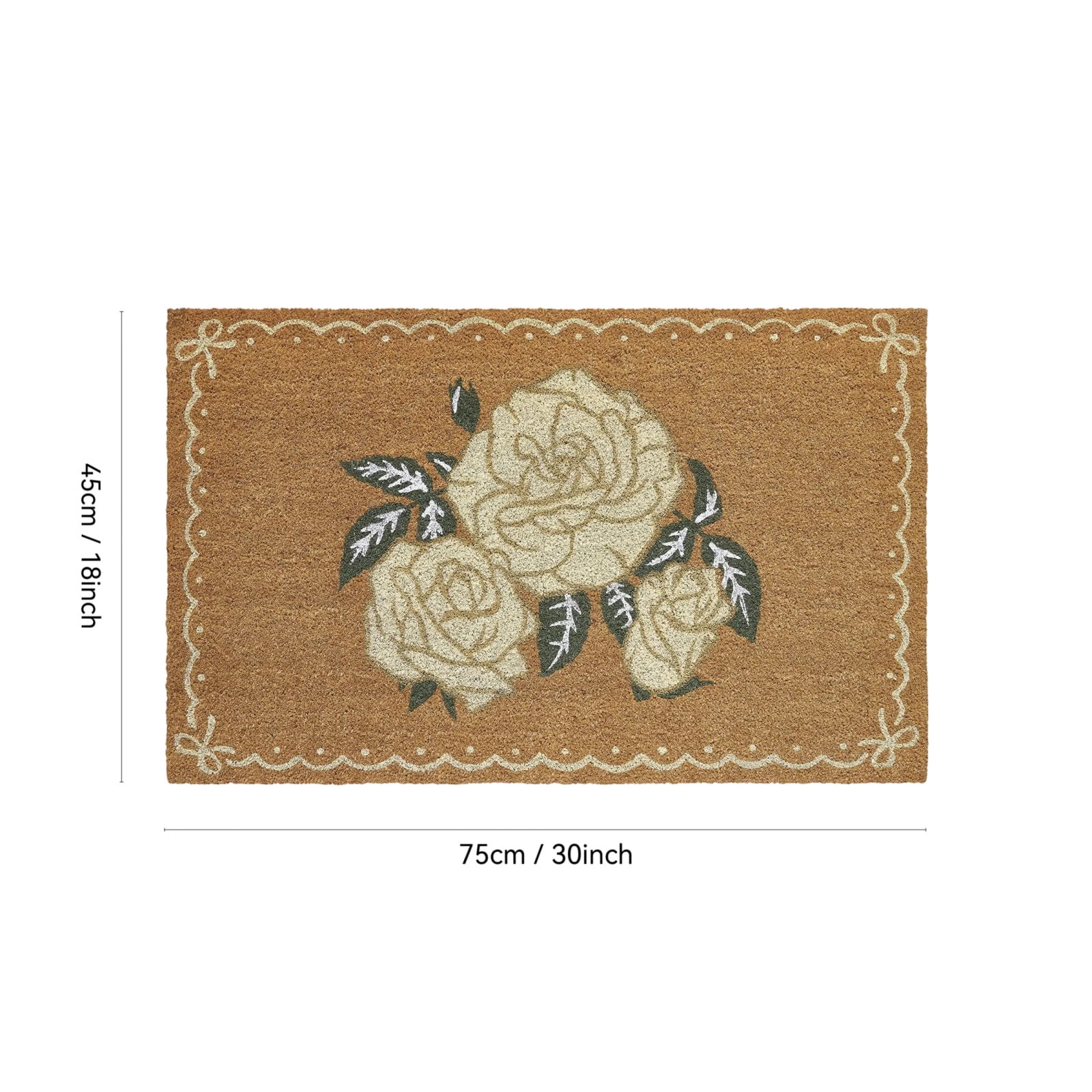 Delicate Rose Coir Doormat, Front Door mats Outdoor, Funny Welcome mat ...