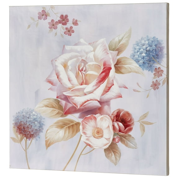 Delicate Rose II Canvas Wall Art Multi Pastel