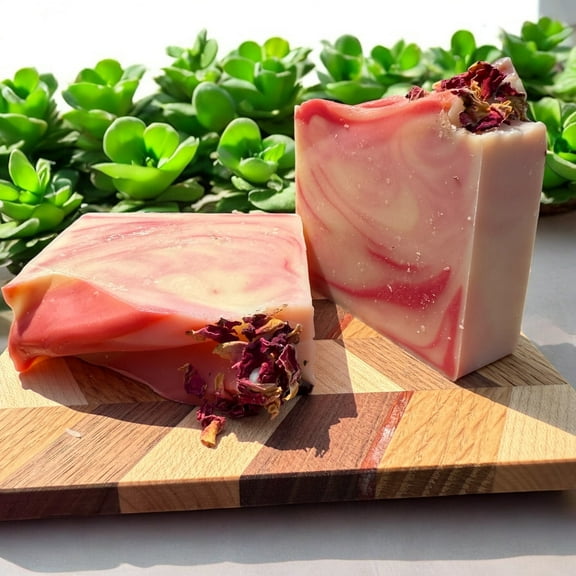 Delicate Rose-Lightly Scented Bar Soap-Moisturizing-Decorative-Women-Teens-Bath Bar-Shower
