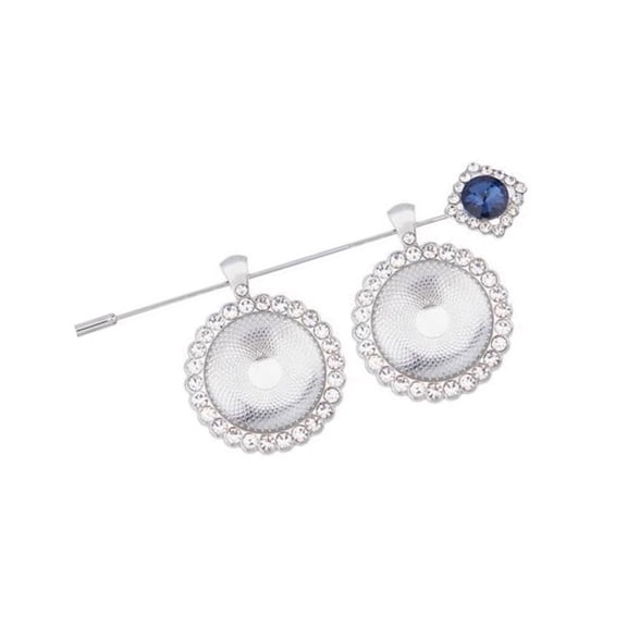 Delicate Round Glass Locket Charm for Wedding Bouquet