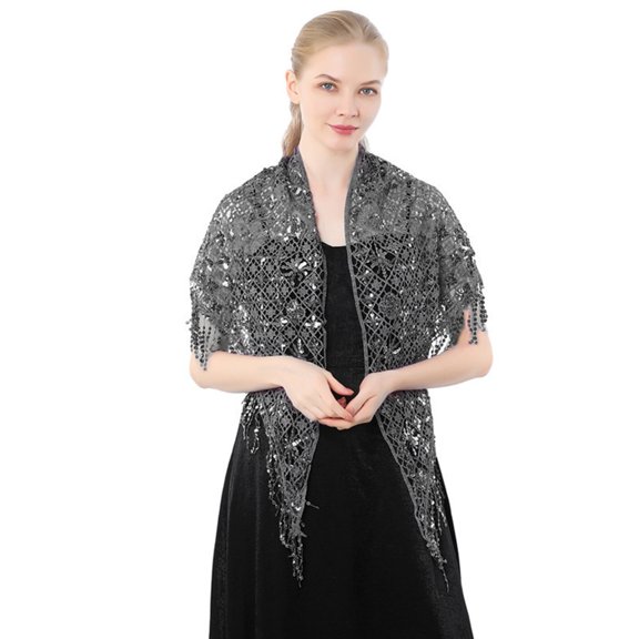 Delicate Sequins Embellished Wrap For Wedding Reception Party Accessories