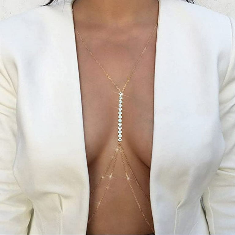 Rhinestone body deals chain harness