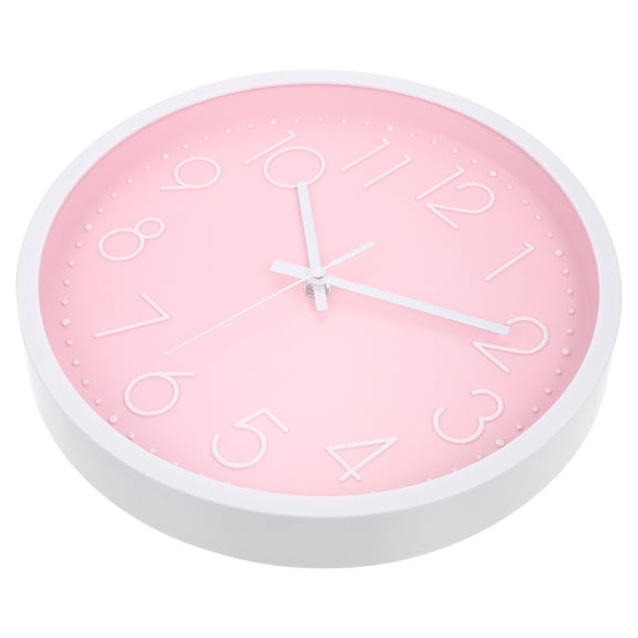 HEMOTON Kids Room Decorative Wall Clock Hanging Clock for Bedroom Nursery Home Decor