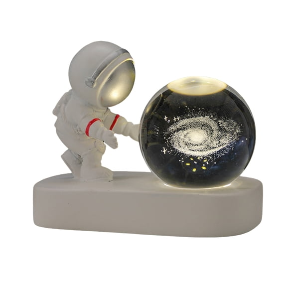 Delicate Space Walking Night Light Resin Crystal Lamp Artistic Decors