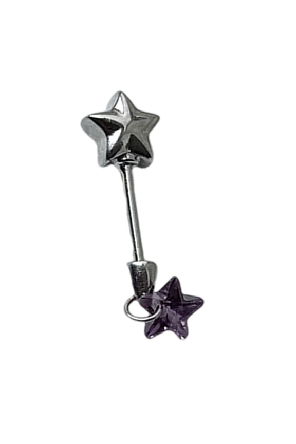 Delicate Star Wand Zirconia Studs Earrings Dazzling Star Wand Zircon Earrings Decoration Ideal for Gifting to Loved Ones