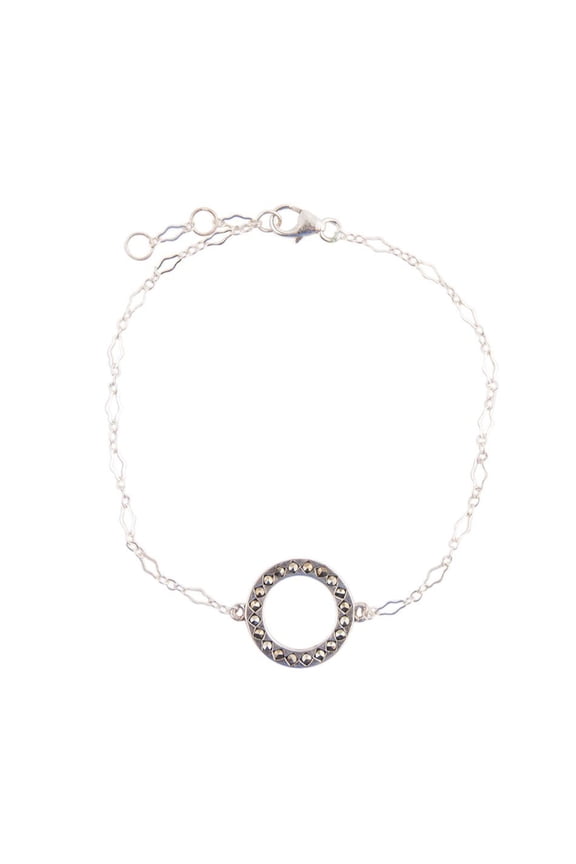 Delicate Stones Line Sterling Silver Bracelet