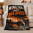 thumbnail image 1 of No Delicate Talk Just Big Bites Bass Fishing, Rustic Camping Scene, Warm Flannel Blanket for Cabin and Lodge, Outdoor Lovers person's Day Gift, Artistic Home Decor, 1 of 9