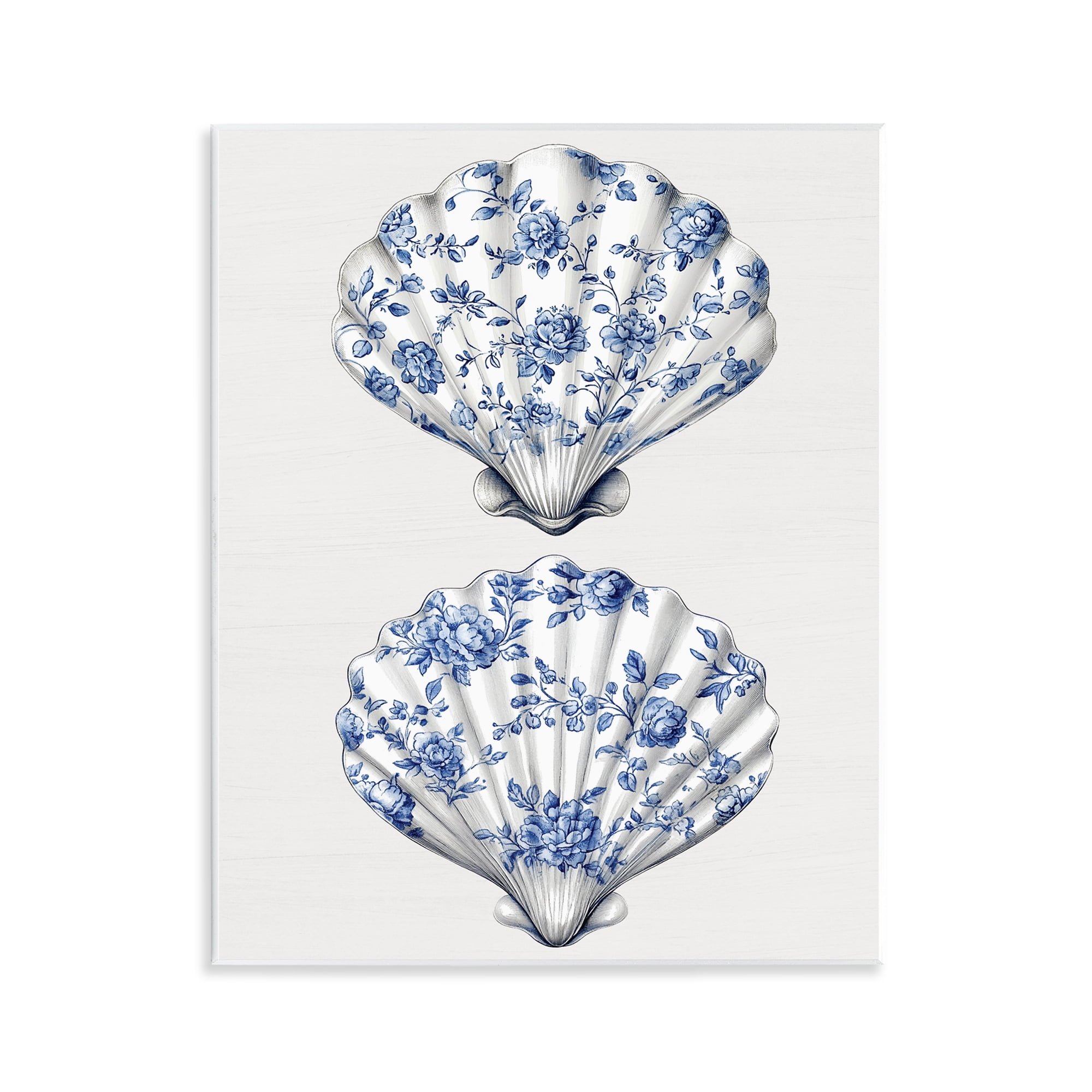 Delicate Toile Seashells Wall Plaque Art, design by Lettered and Lined