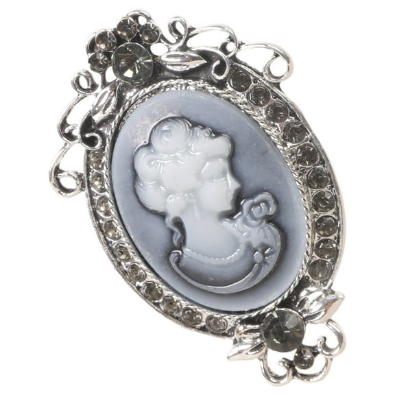Delicate Vintage Style Cameo Pin Badge Pin for Dresses Coats and Formal Wear