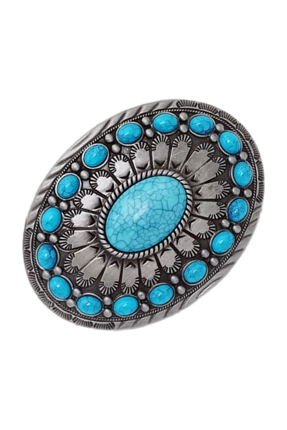 Delicate Waist Belt Replacements Buckle Multiple Functional Ethnic Turquoises Buckles for Customize Apparels Tool