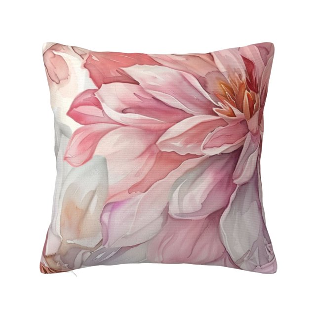 Delicate Watercolor Painting of Flowers Pillow cover decoration