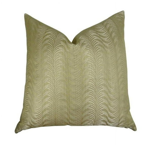 Delicate Waves Handmade Throw Pillow - Taupe - 24 x 24 in.