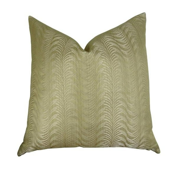 Delicate Waves Handmade Throw Pillow, Taupe - 26 x 26 in.