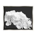 thumbnail image 1 of Delicate White Hydrangea Petals Botanical & Floral Photograph Luster Gray Framed Art Print Wall Art, 1 of 6
