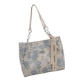 thumbnail image 1 of Delicate Women's Canvas Shoulder Bag with Flower Embroidery and Large Storage, 1 of 21