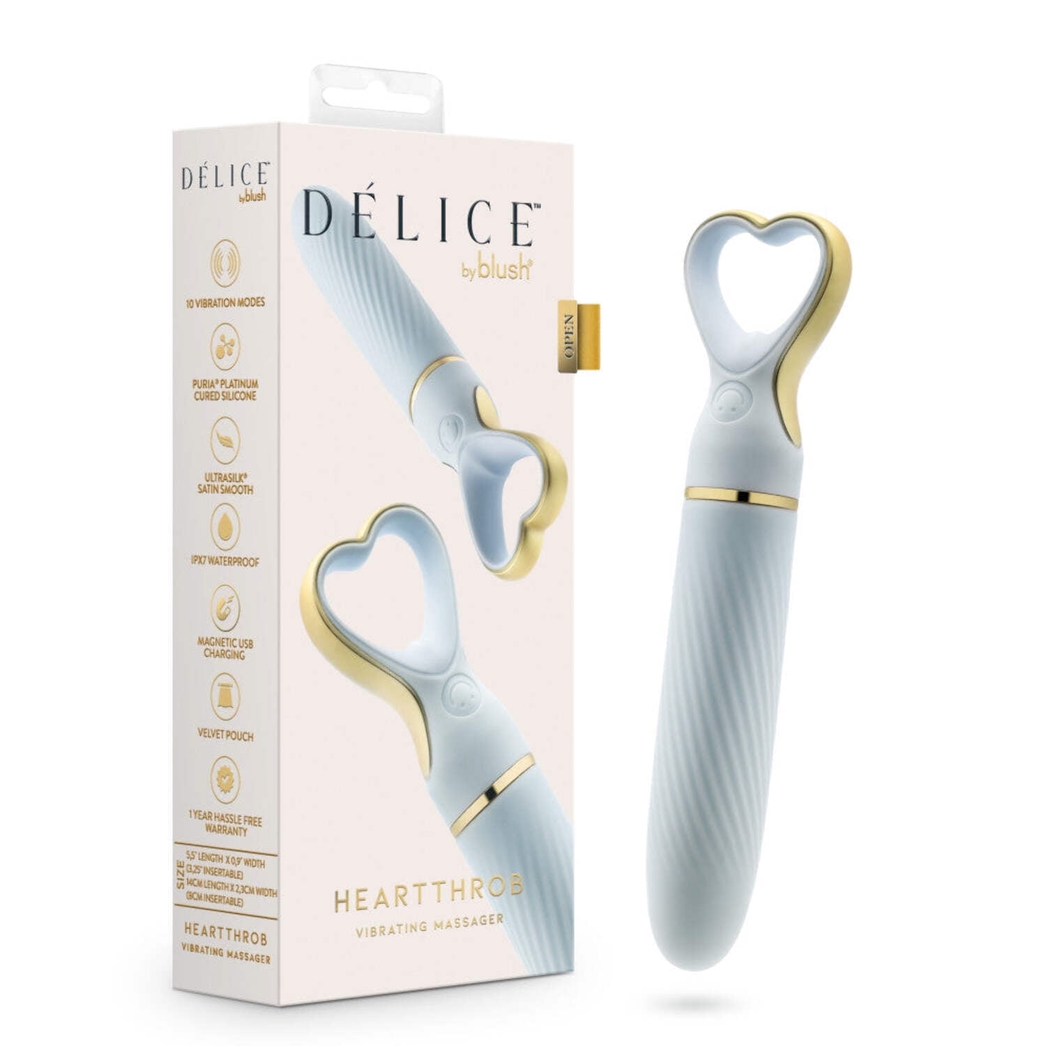 Delice By Blush | Heartthrob Silicone Bullet Vibrator With Heart-Shaped  Handle  White Bouquet - Walmart.com
