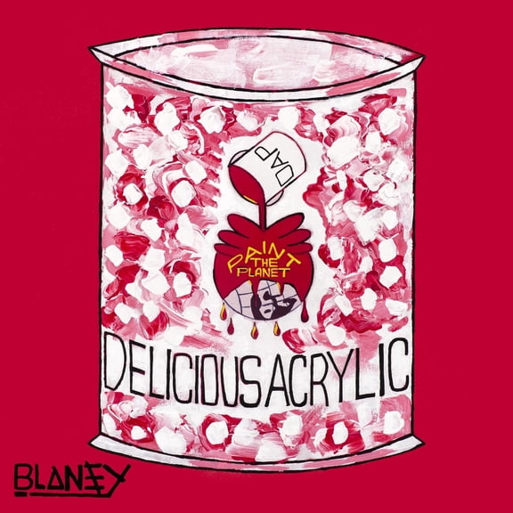 Josh Blaney, Red Paint the Planet Vertical 16x20 in Fine Art Poster