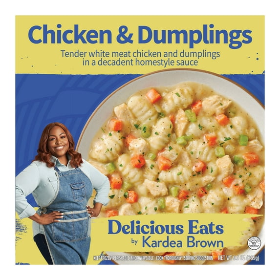 Delicious Eats by Kardea Brown Chicken and Dumplings with Homestyle Sauce, 9.5 oz (Frozen)